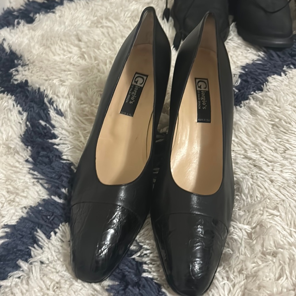Rare Giorgio’s of palm beach black heels 1200$ Original price